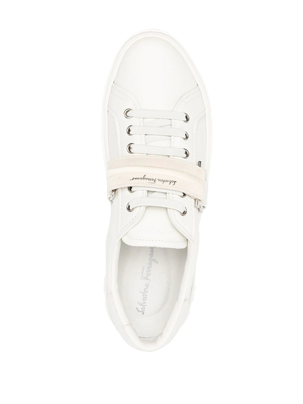 Gancini buckled leather sneakers - 4