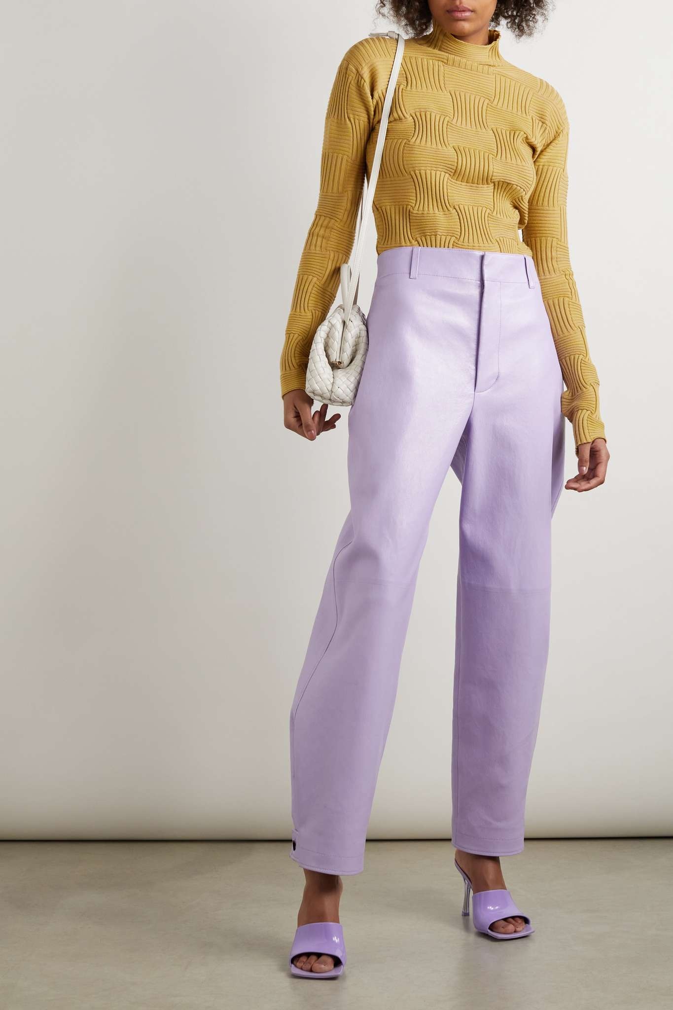 Intrecciato ribbed wool-blend turtleneck sweater - 2