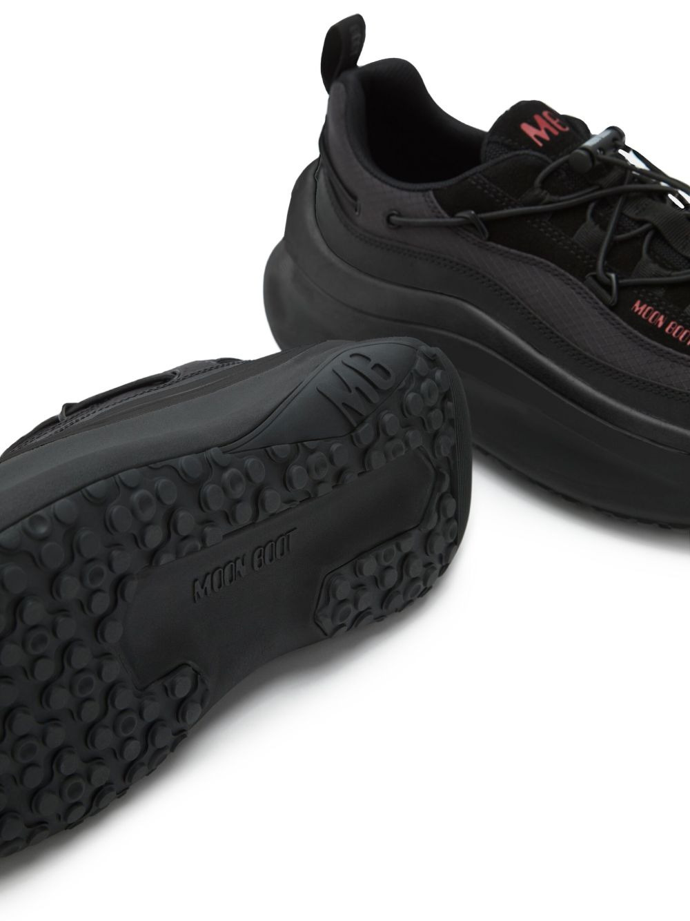 lace-up platform sneakers - 4