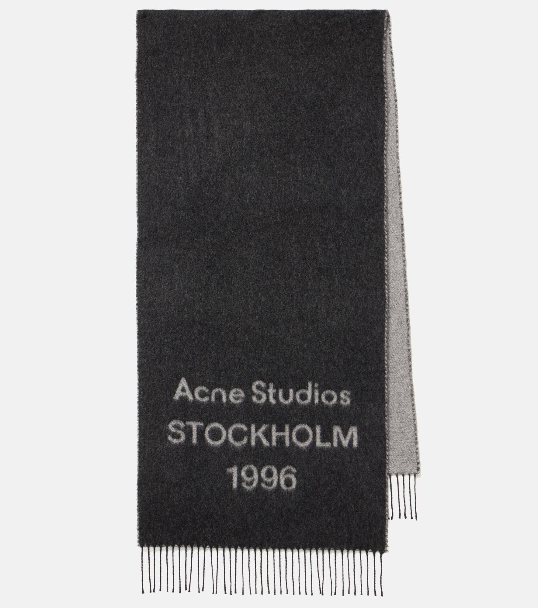 Logo wool scarf - 1