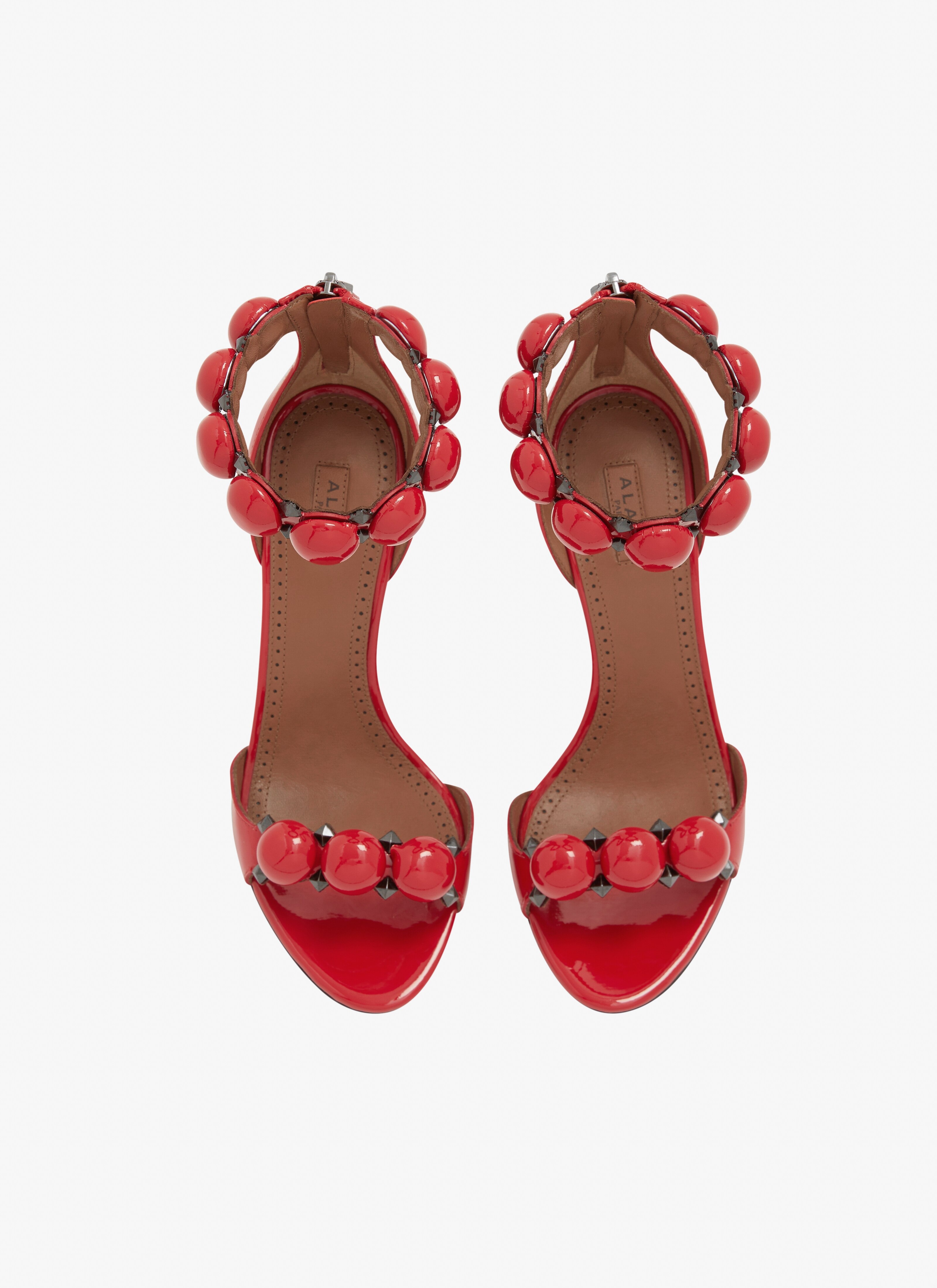 BOMBE SANDALS IN PATENT CALFSKIN - 2