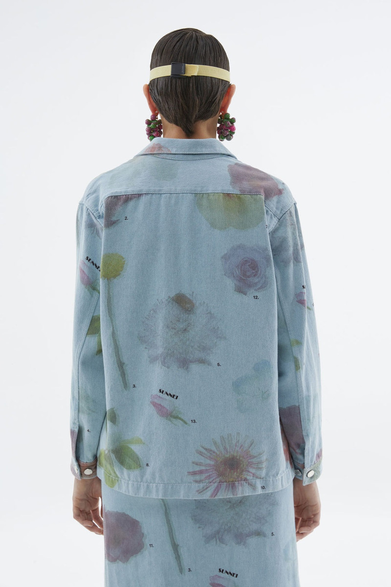 DENIM SHIRT WITH FLOWER PRINT 7