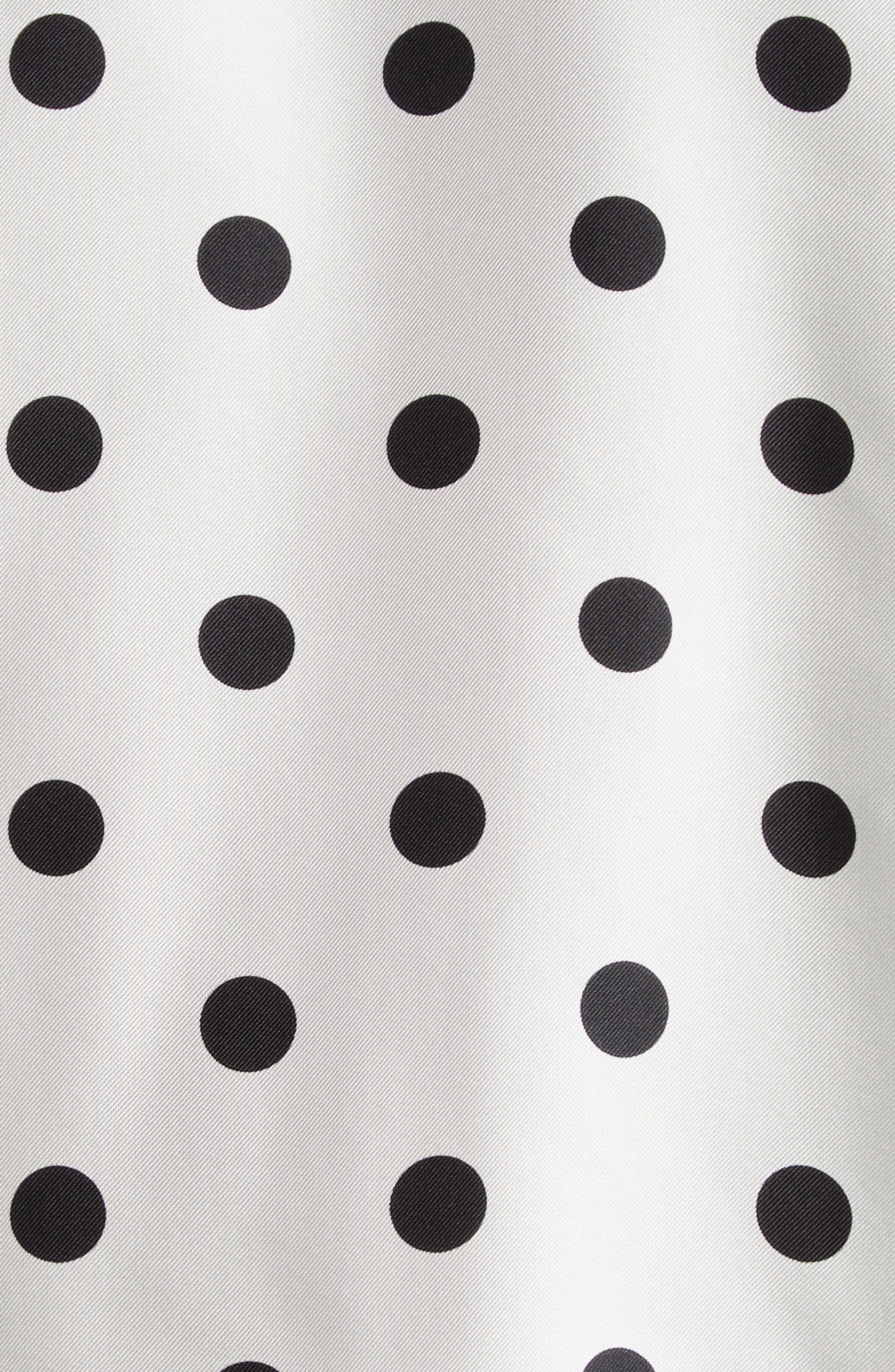 Dolce&Gabbana Polka Dot Silk Button-Up Shirt in Bianco at Nordstrom - 7