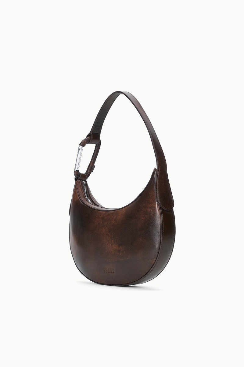 STAUD ALDEN SHOULDER BAG ESPRESSO DISTRESSED 3