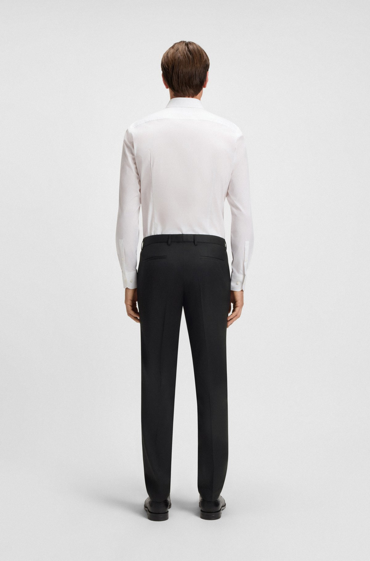FORMAL TROUSERS IN VIRGIN-WOOL SERGE - 4