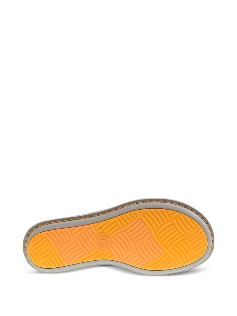 fur trim step flow low sandals 3