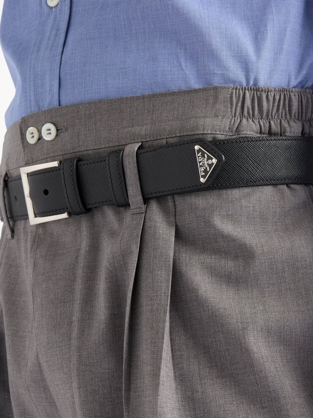Saffiano leather belt - 3