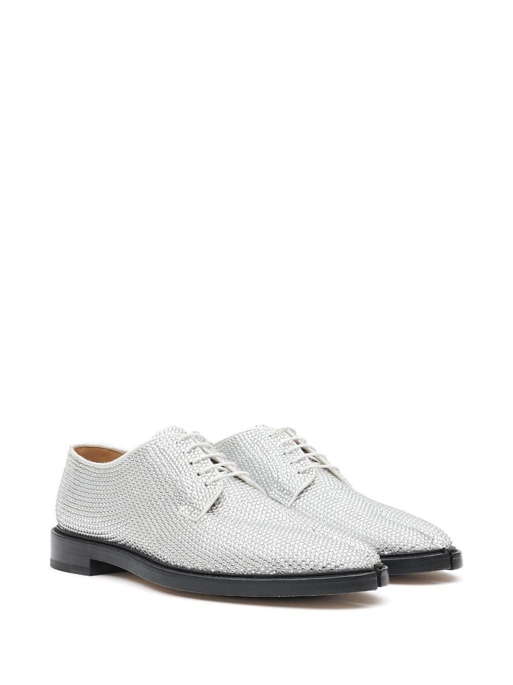 rhinestone-embellished lace-up shoes - 2