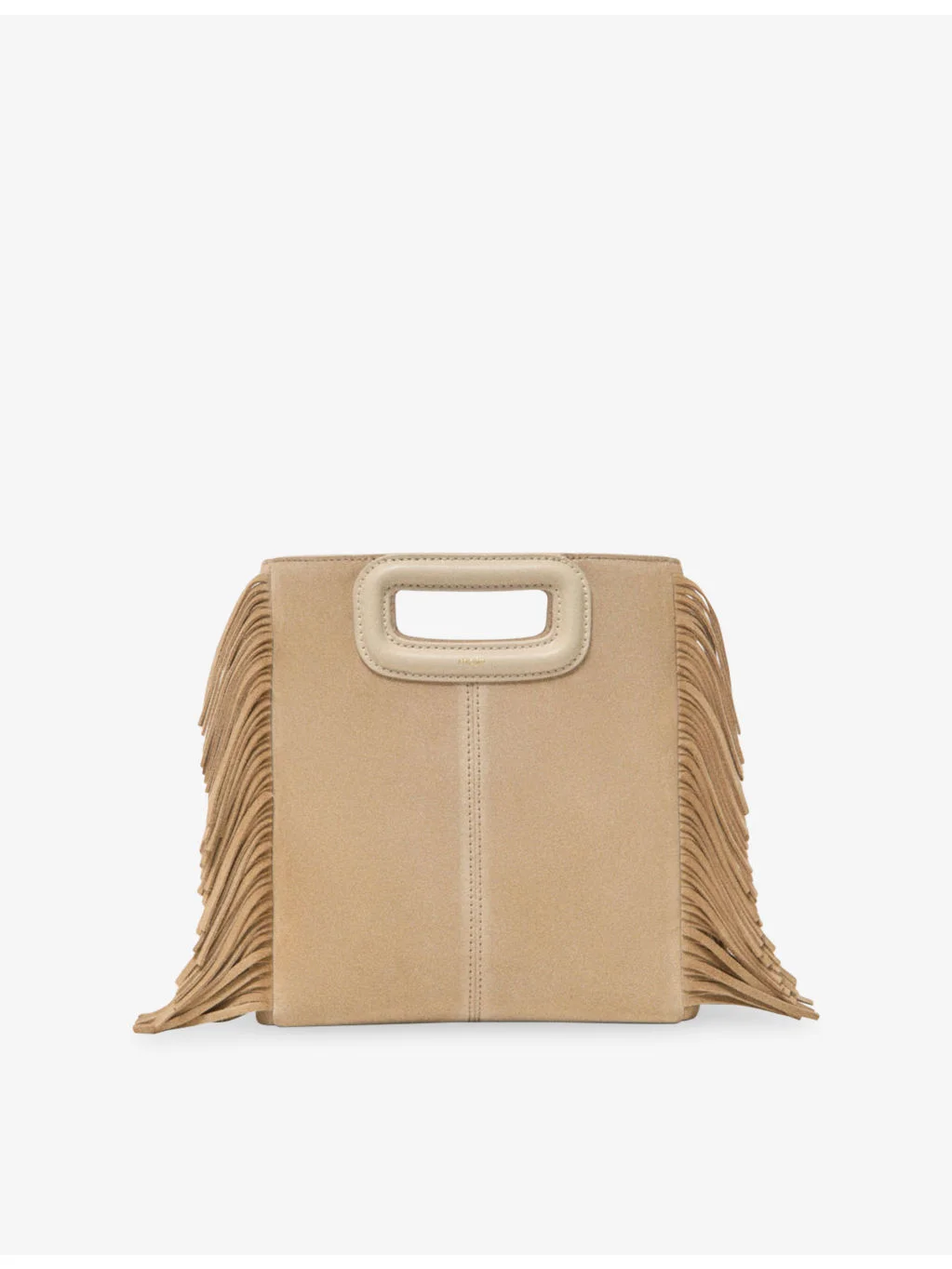 M fringed-trim suede shoulder bag - 1