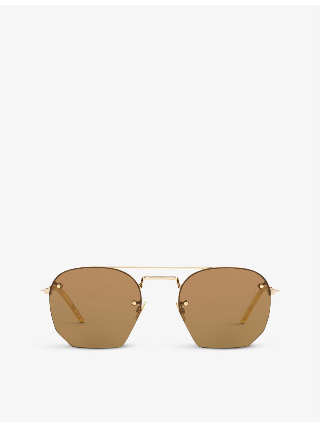 SL422 rimless aviator-frame metal sunglasses - 1