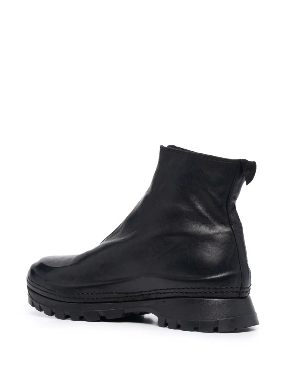 zipped leather ankle boots - 3