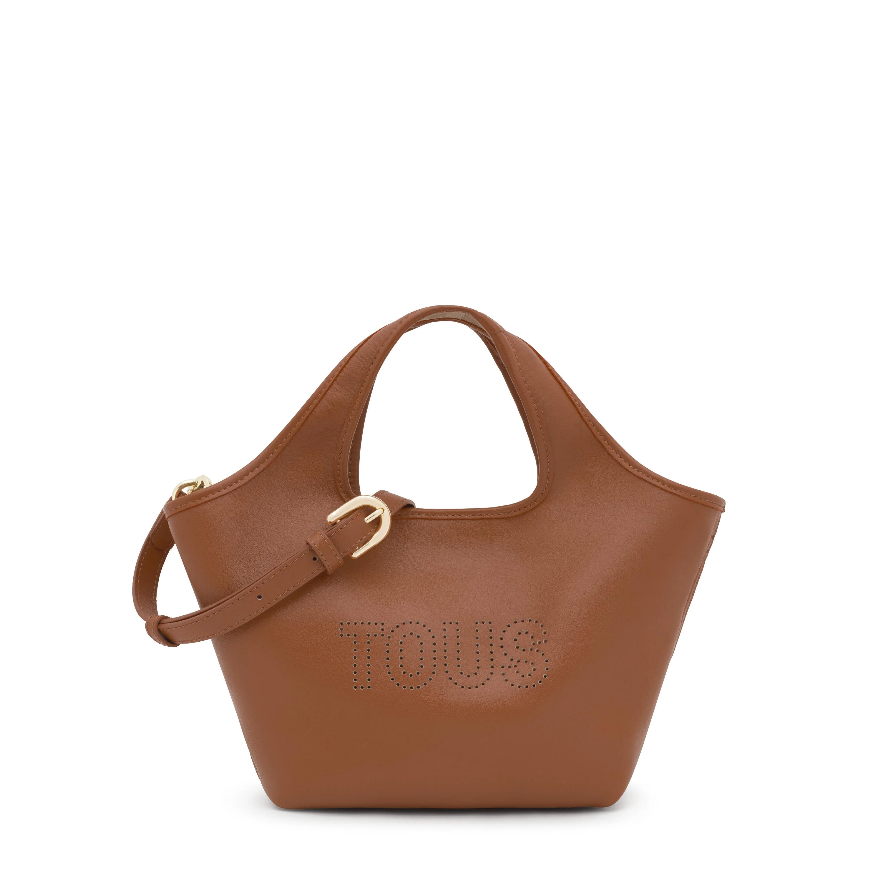 Medium camel-colored leather Tote bag TOUS Lirio - 1