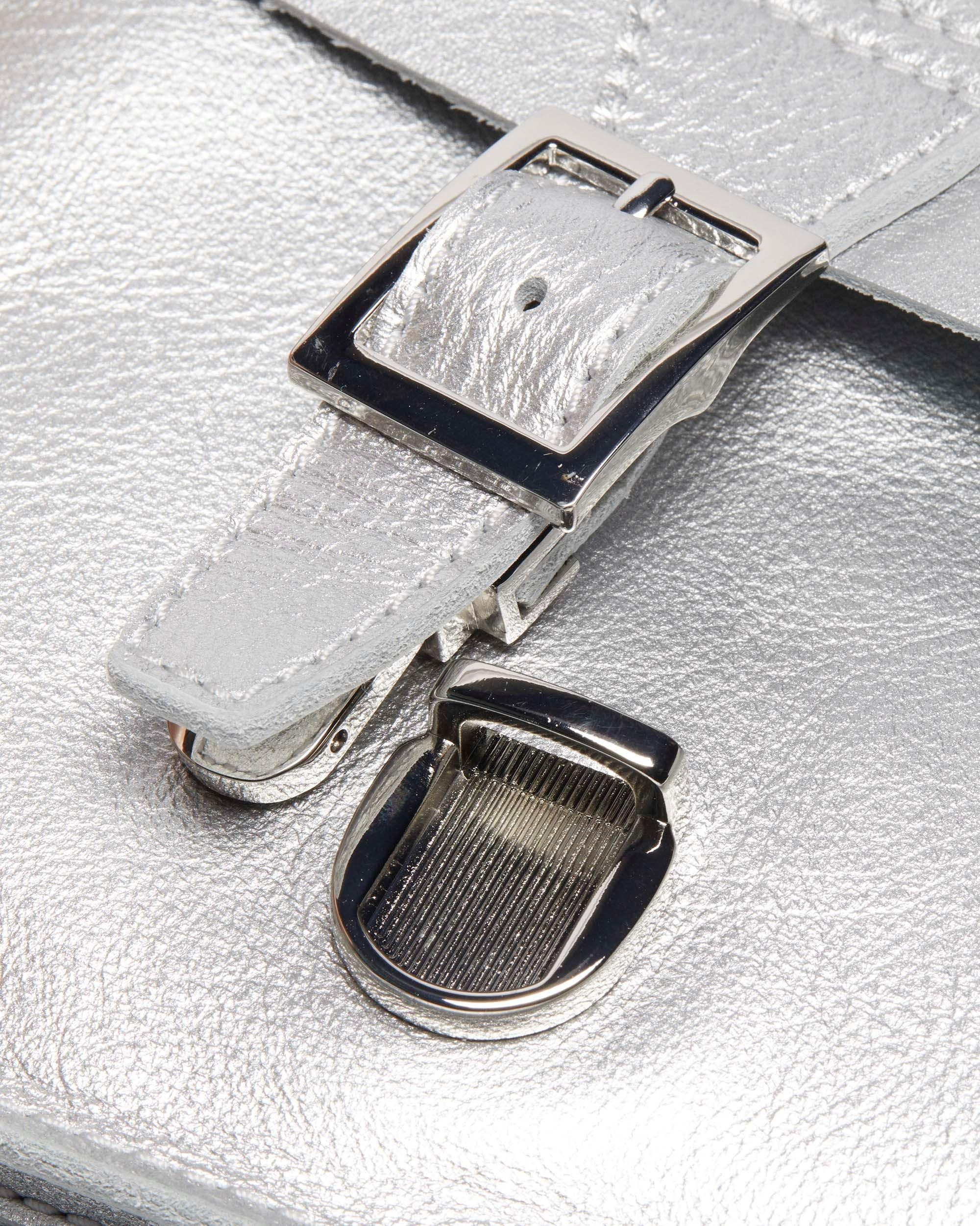 Heart Shaped Milled Metallic Backpack - 3
