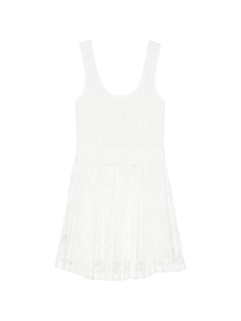 pleated lace mini dress 1