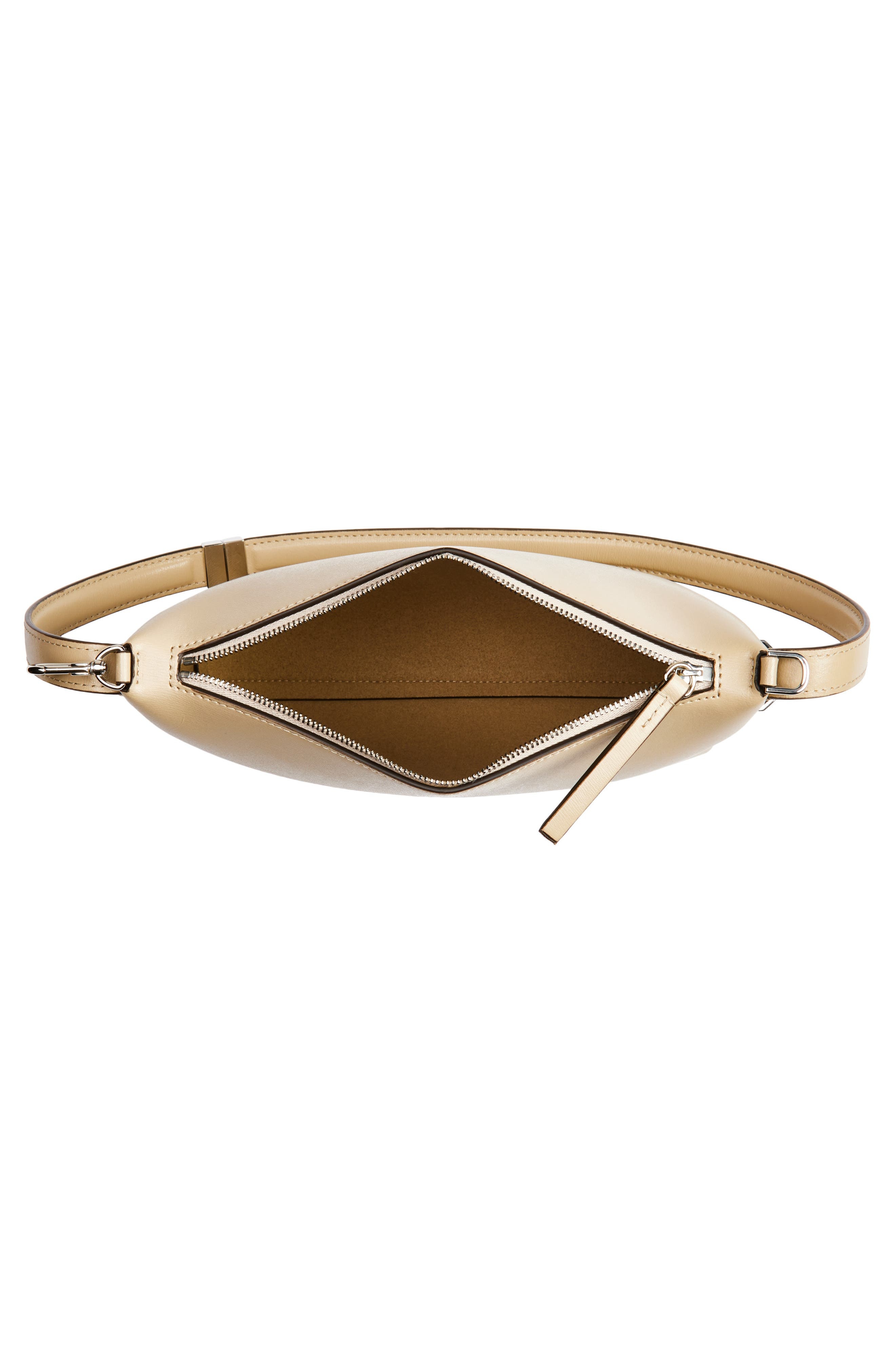 TOTEME Scoop Leather Clutch in Fawn at Nordstrom - 5