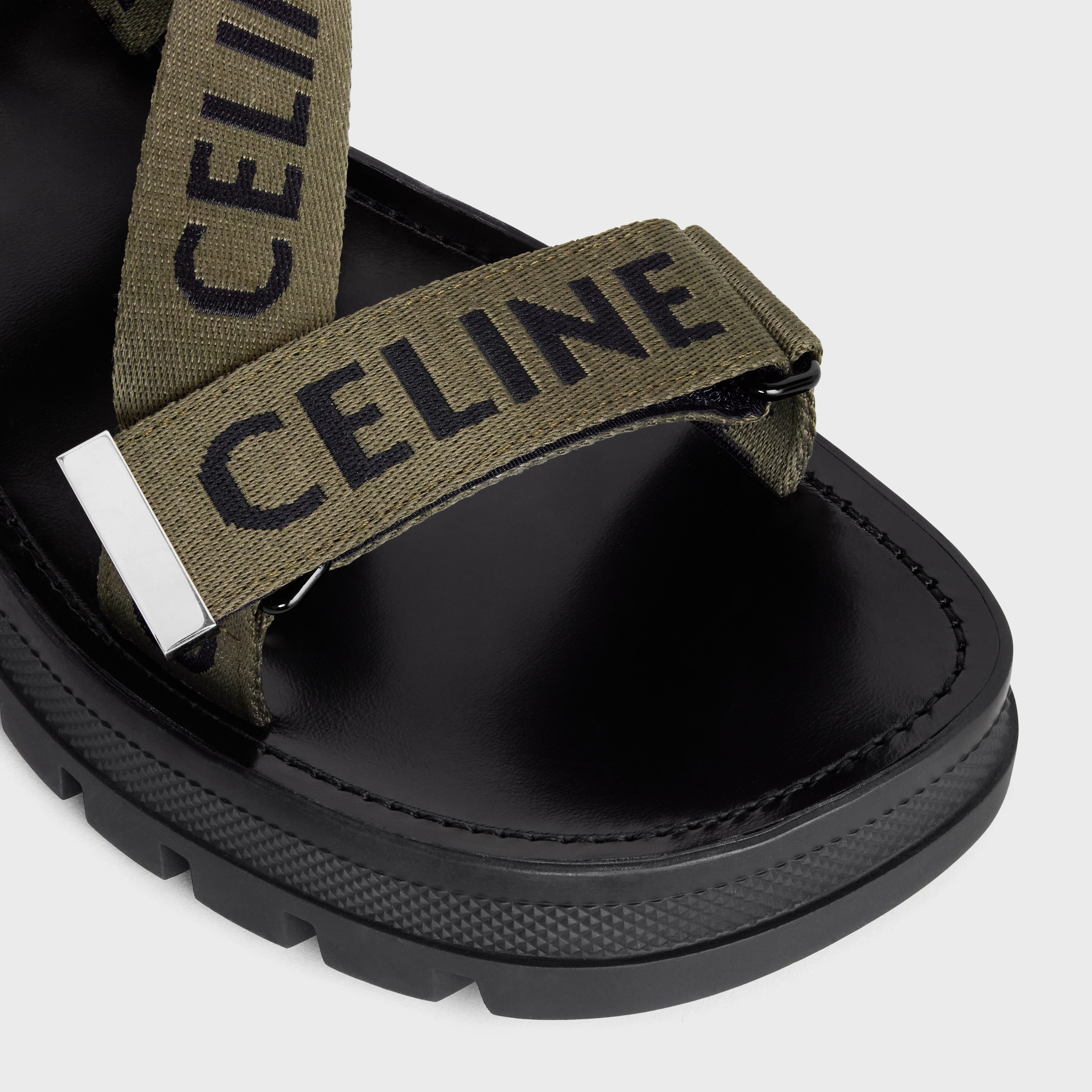 CELINE LEO STRAPPY SANDAL in WITH "CELINE" JACQUARD - 4