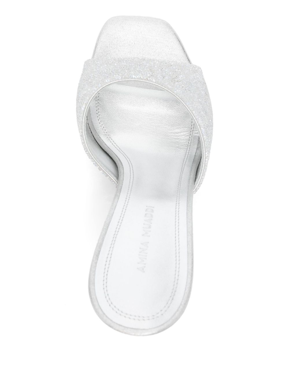 95mm leather heeled sandals - 4