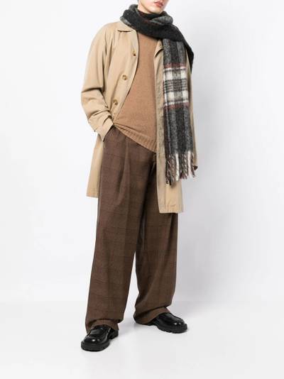 Kolor plaid check-pattern wide-leg trousers outlook