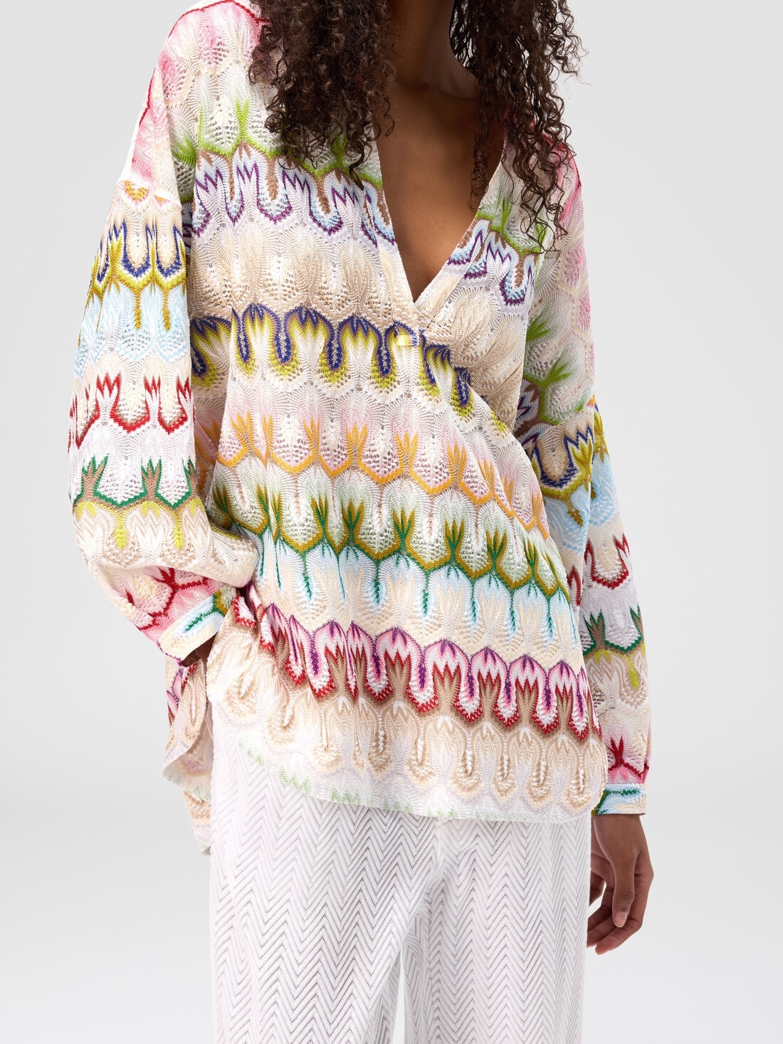 Oversized Korean-style lace blouse - 4