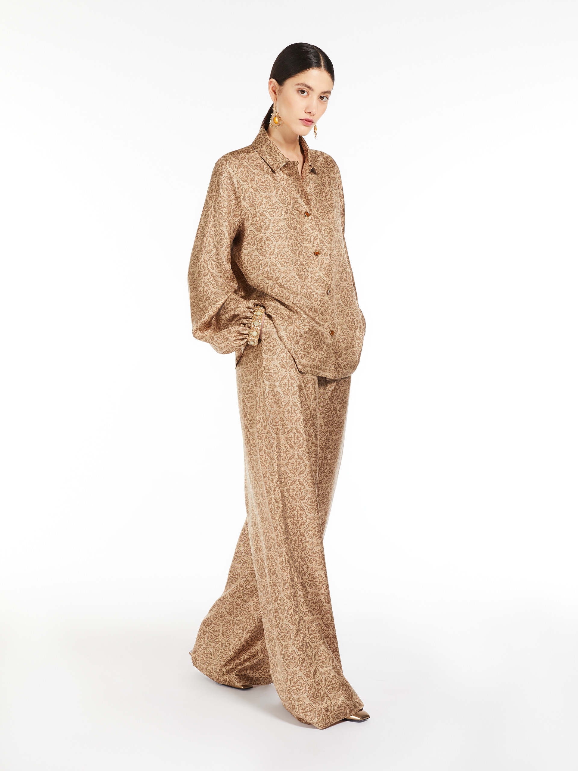 LACCATO Masculine-style printed silk shirt - 2