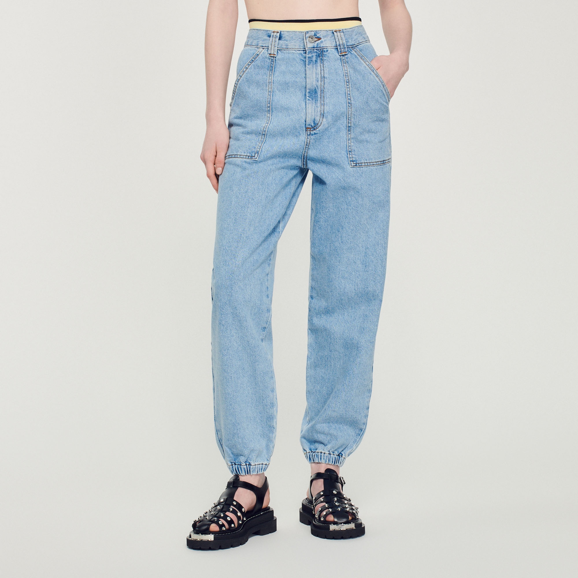Faded denim jeans - 5