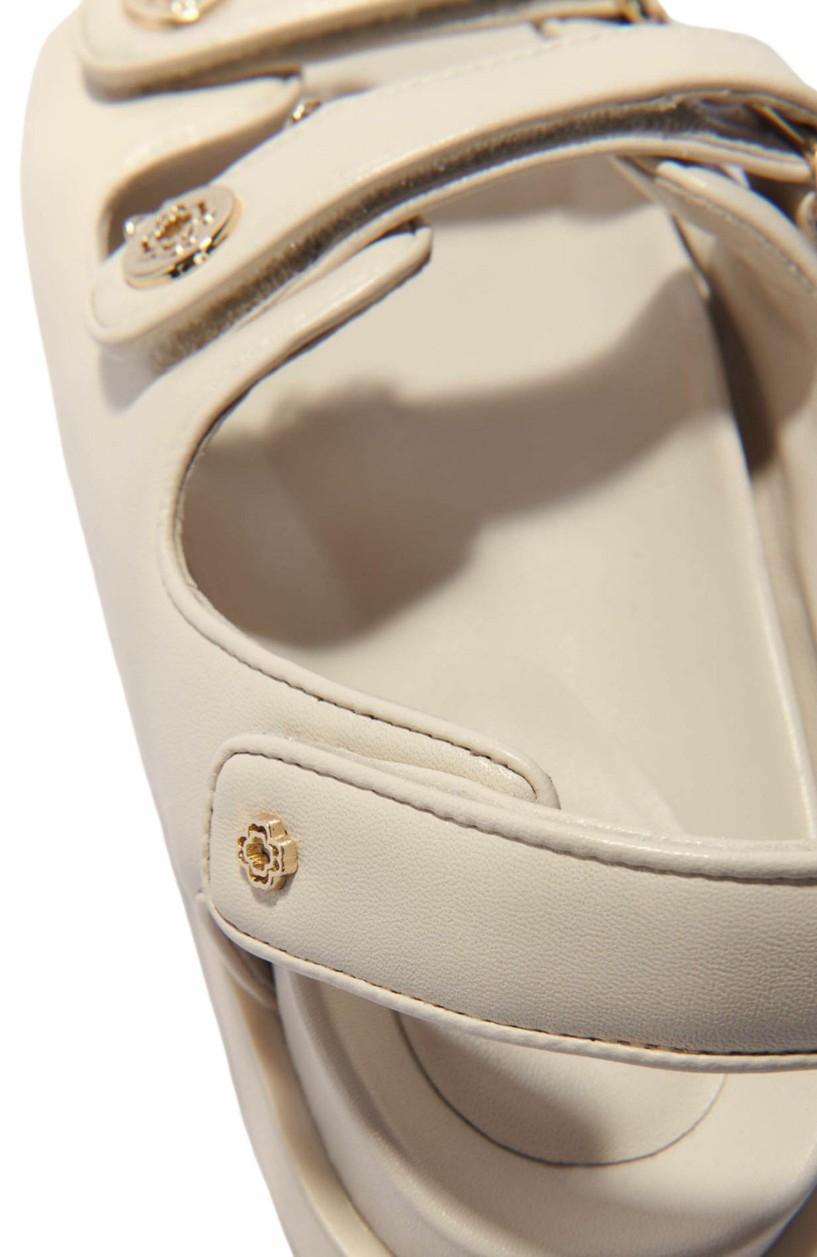maje Flat leather sandals in Ecru at Nordstrom - 4