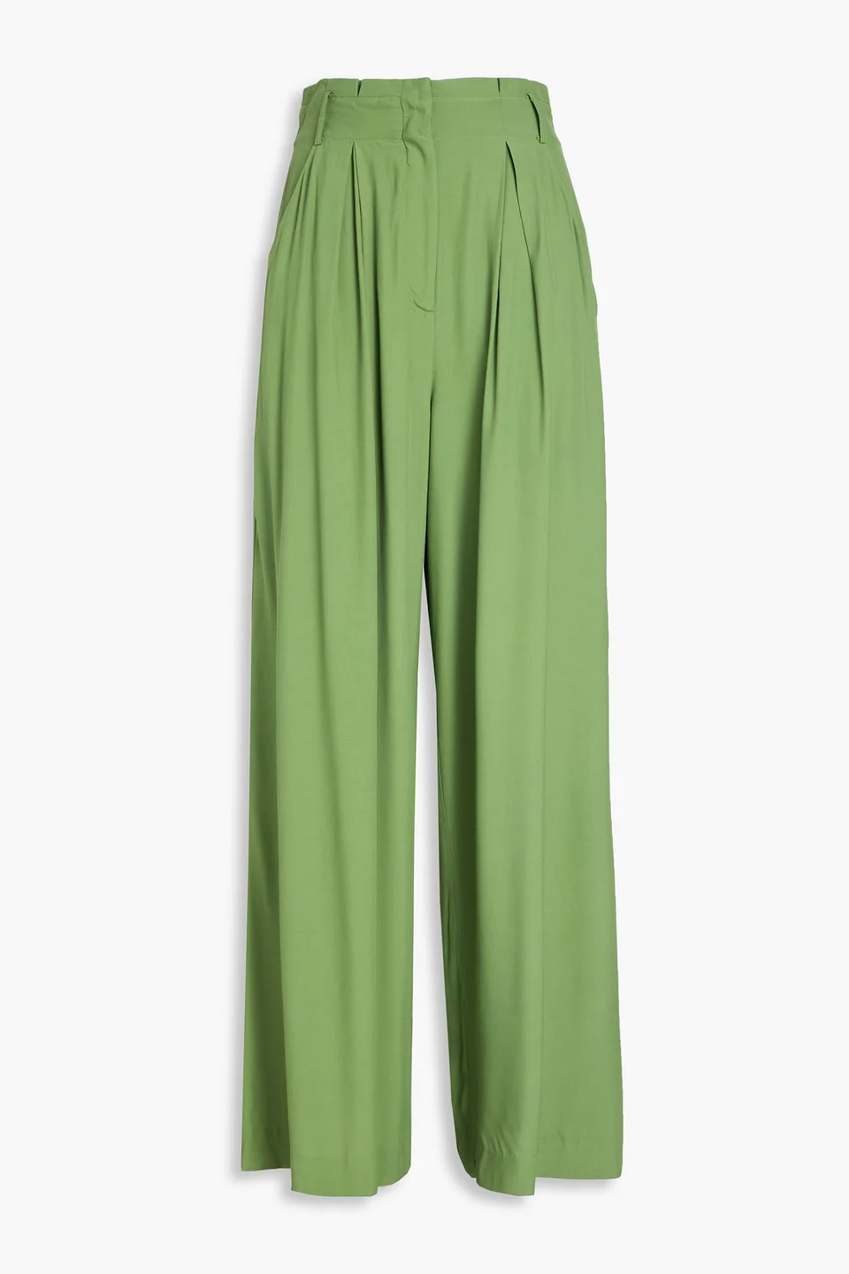 Bellini pleated crepe wide-leg pants - 1