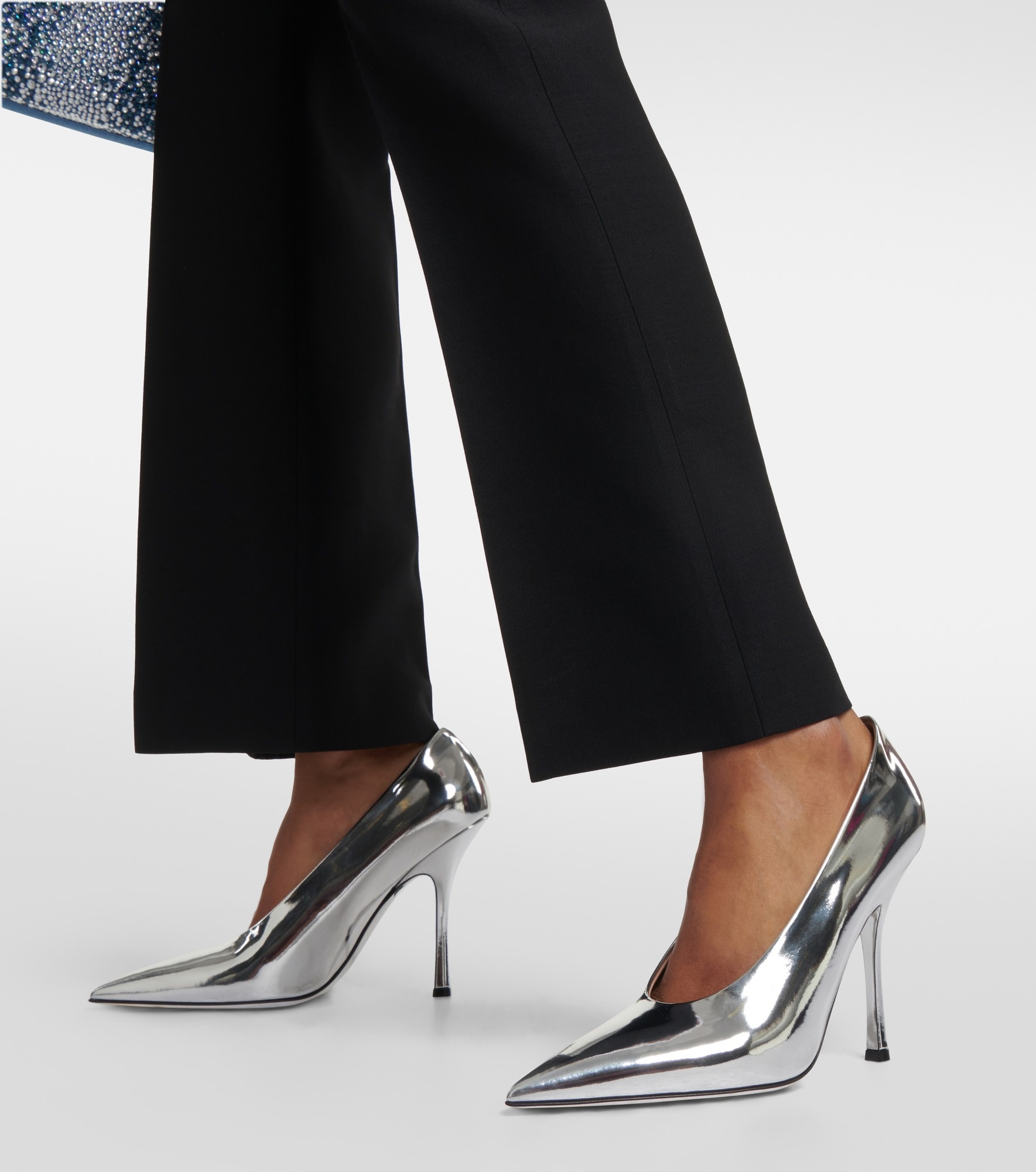 Nite-Out mirrored leather pumps - 4