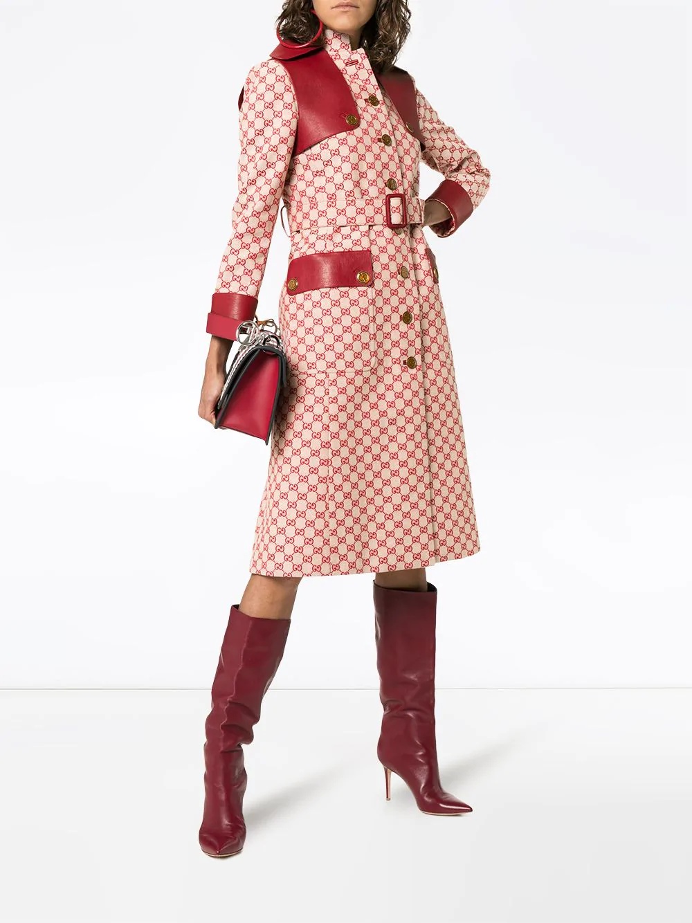 GG print trench coat - 2