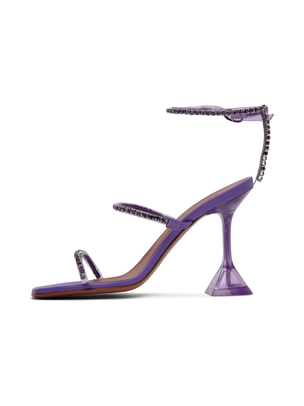 Purple Gilda Glass Heeled Sandals - 3