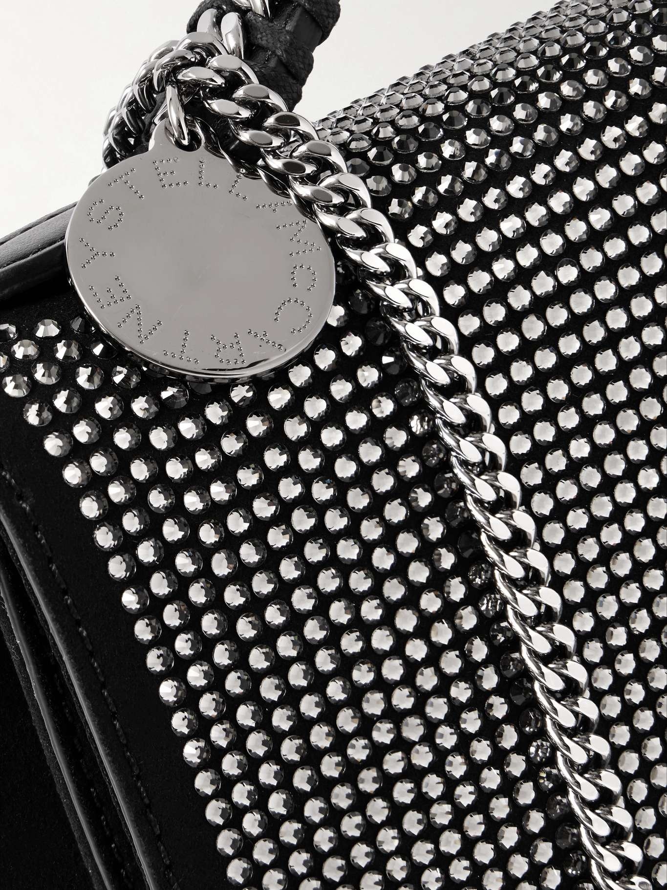 Falabella crystal-embellished clutch Black - 4