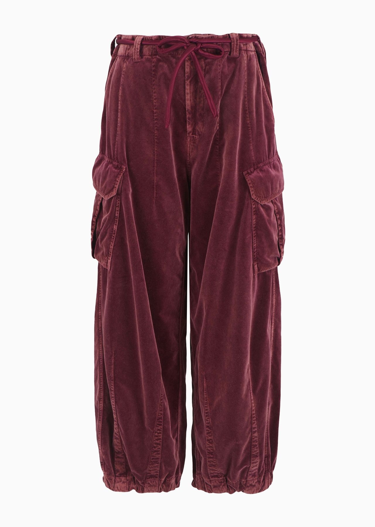 Cotton-velvet cargo trousers - 1