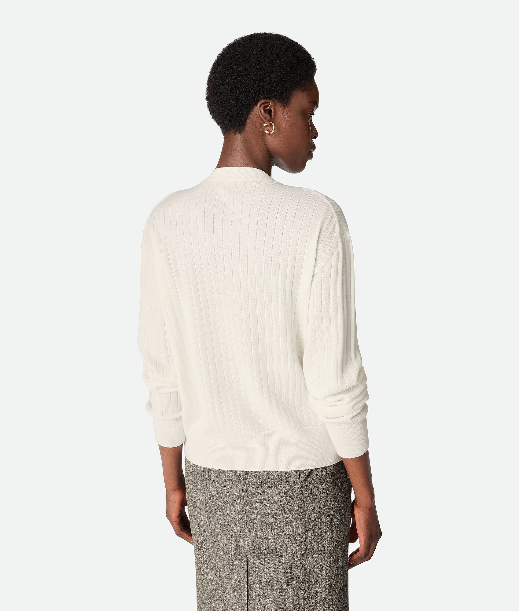 Wool Rib Cardigan - 3