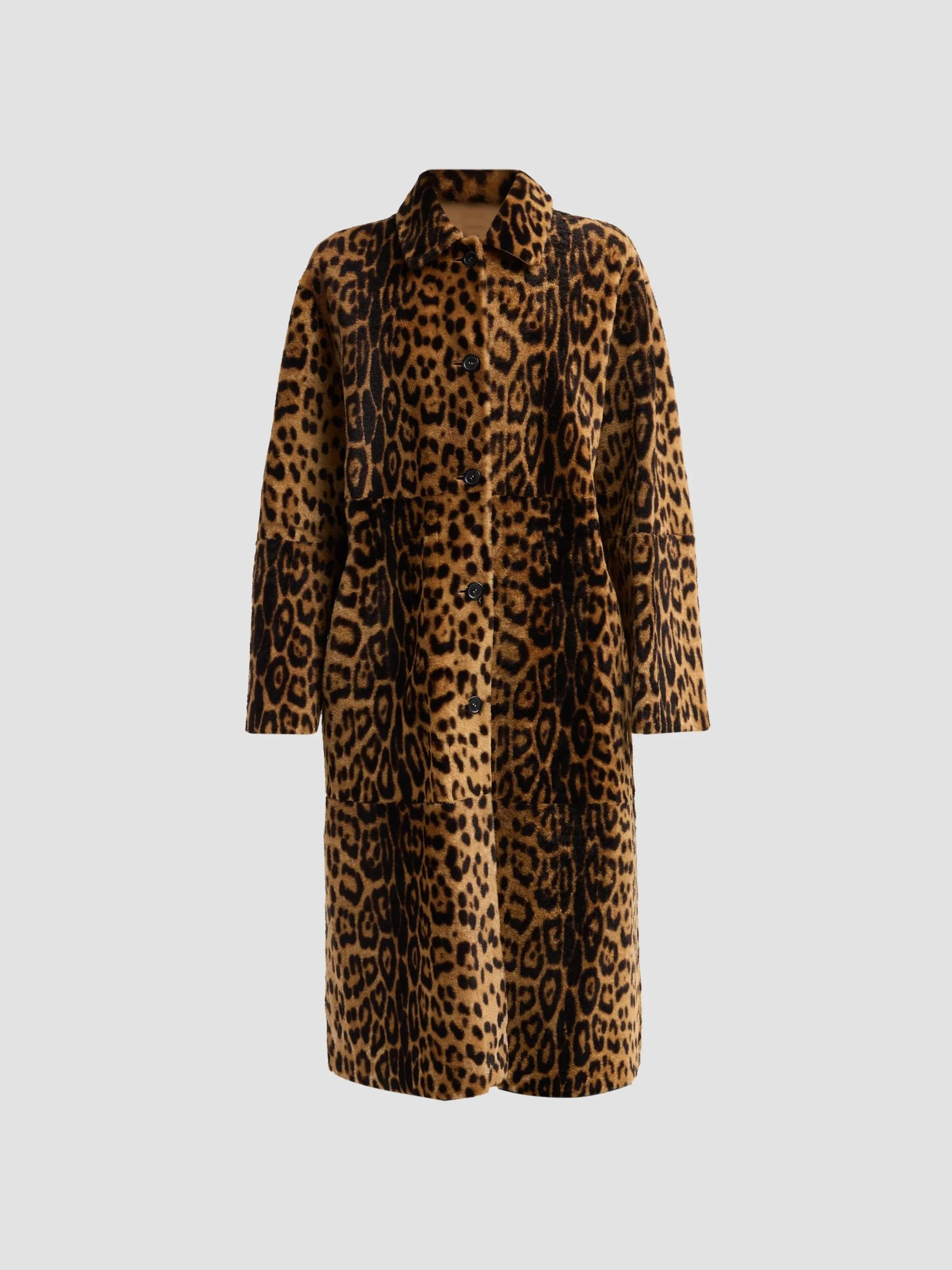 Women's Davelle Leopard Faux Fur Coat - Leopard Print - 1