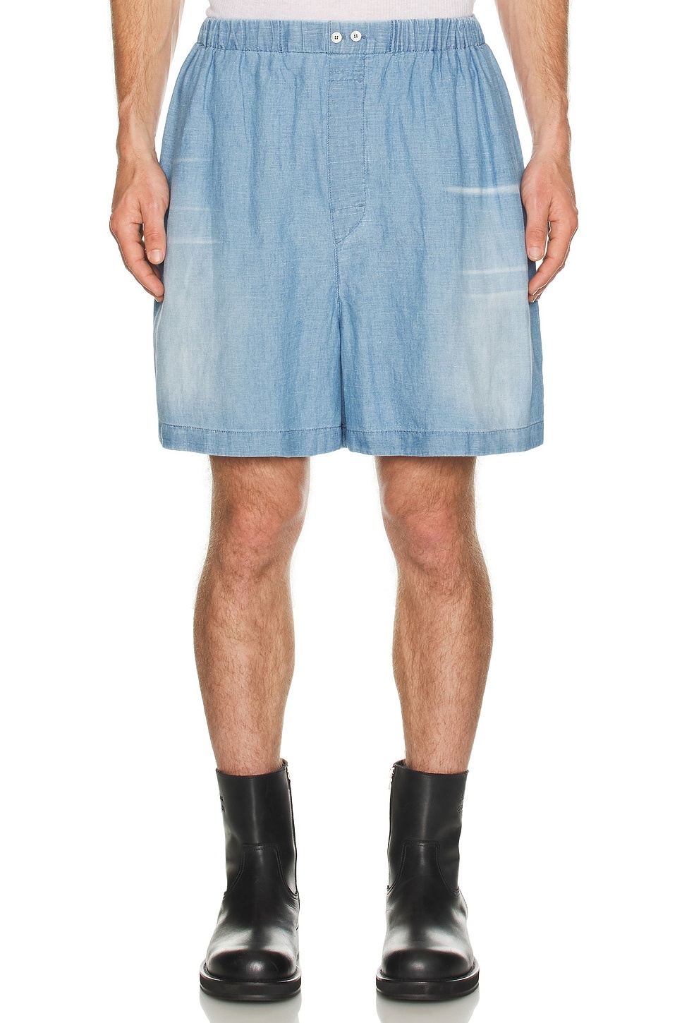 Ruxer Chambray Shorts - 5