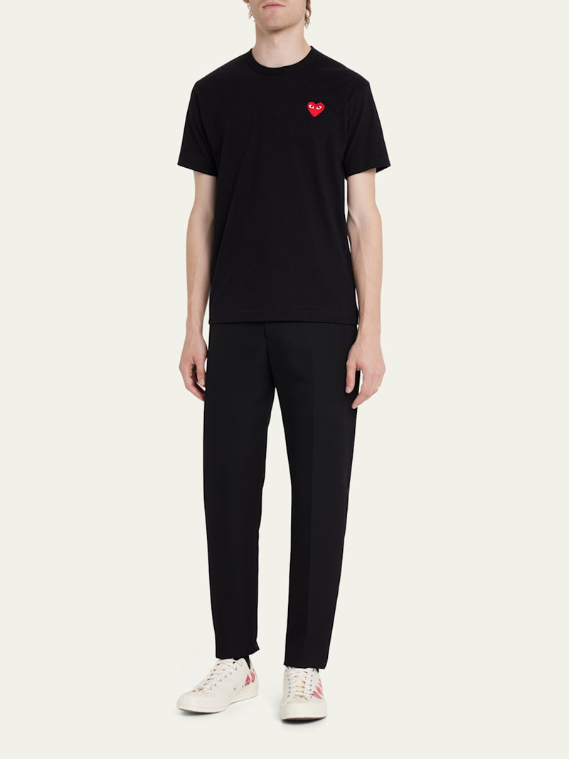 Comme Des Garçons Men's Cotton Jersey Heart T-Shirt outlook