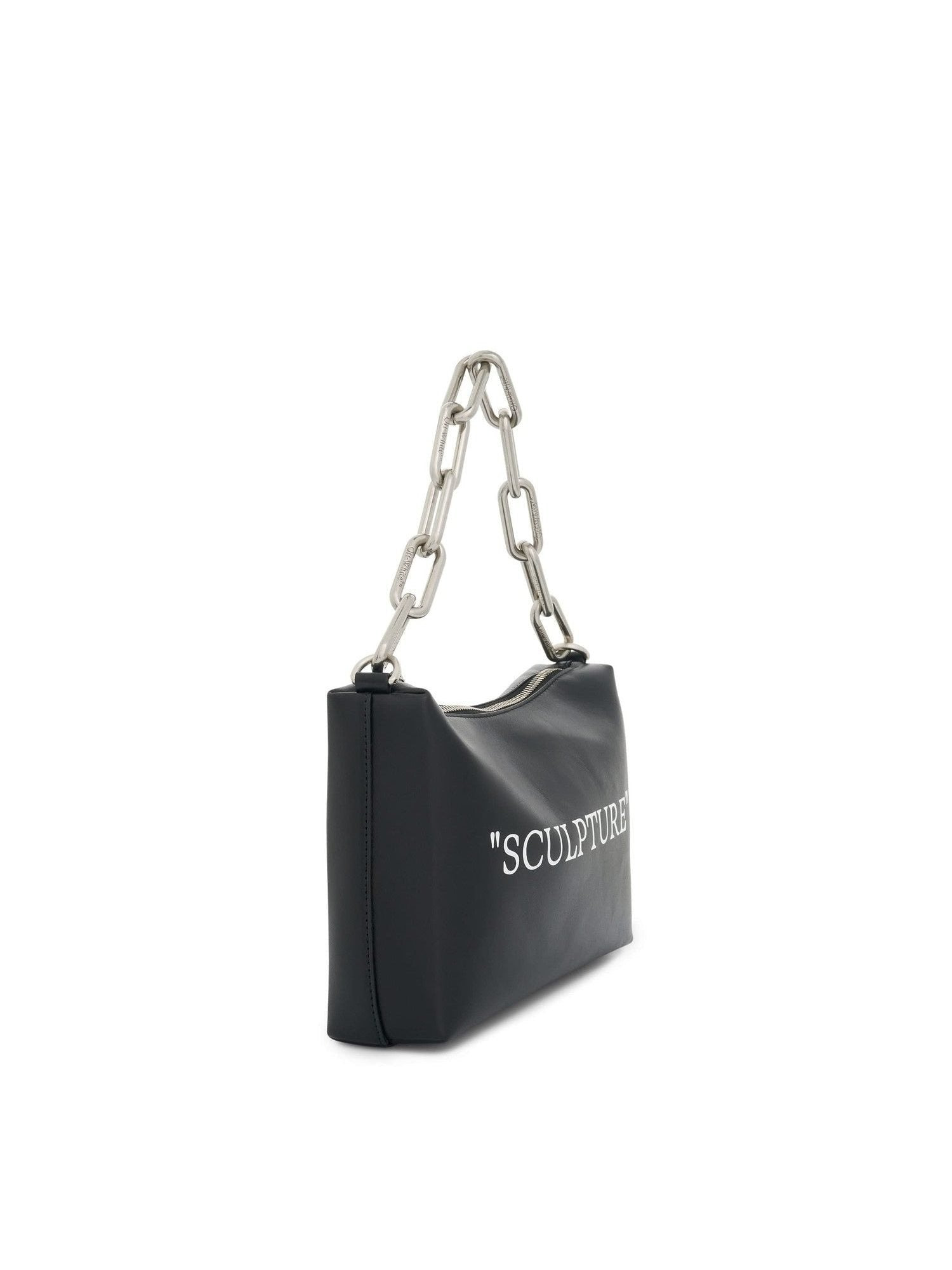 Block Pouch Quote Bag in Black/Silver - 2