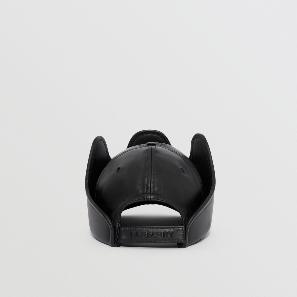 Panel Detail Lambskin Baseball Cap - 4