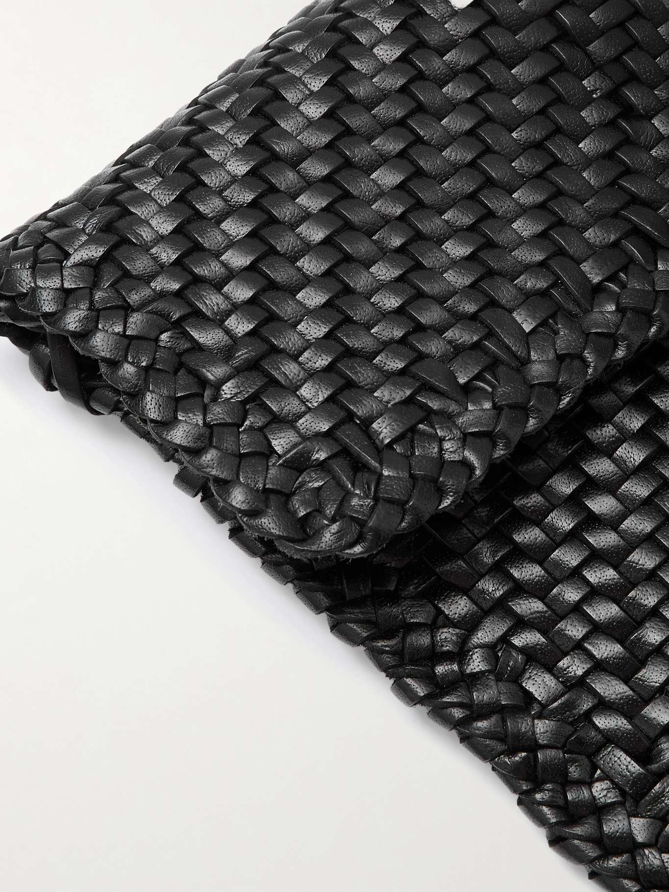 Woven leather phone case Black - 4