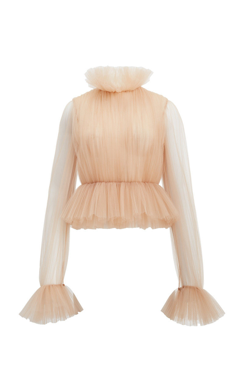 Ula Ruffled Tulle Top neutral - 1