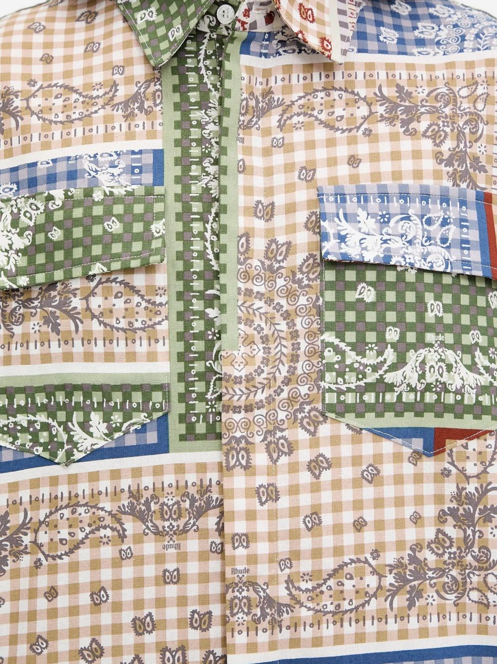 patchwork shirt - 4