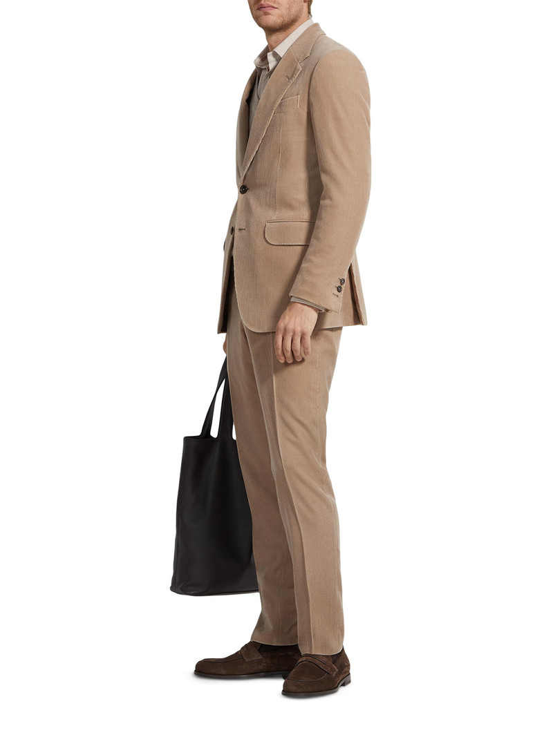 Men's Cashmere Wool and Silk Blend Pants - Light Taupe 6