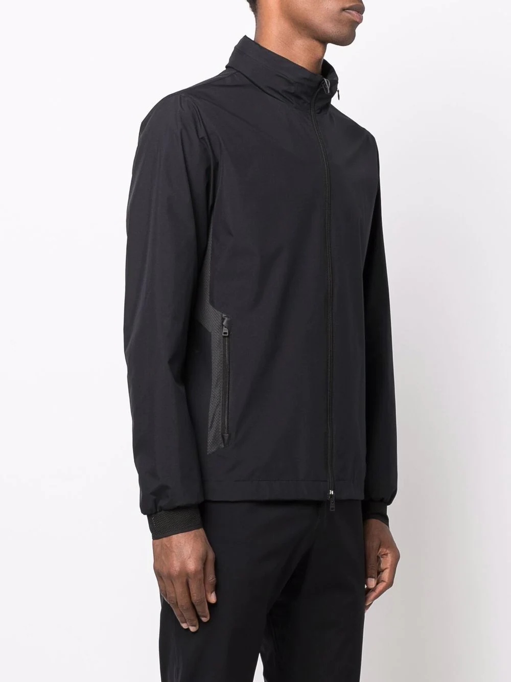 funnel neck zip-up jacket - 3