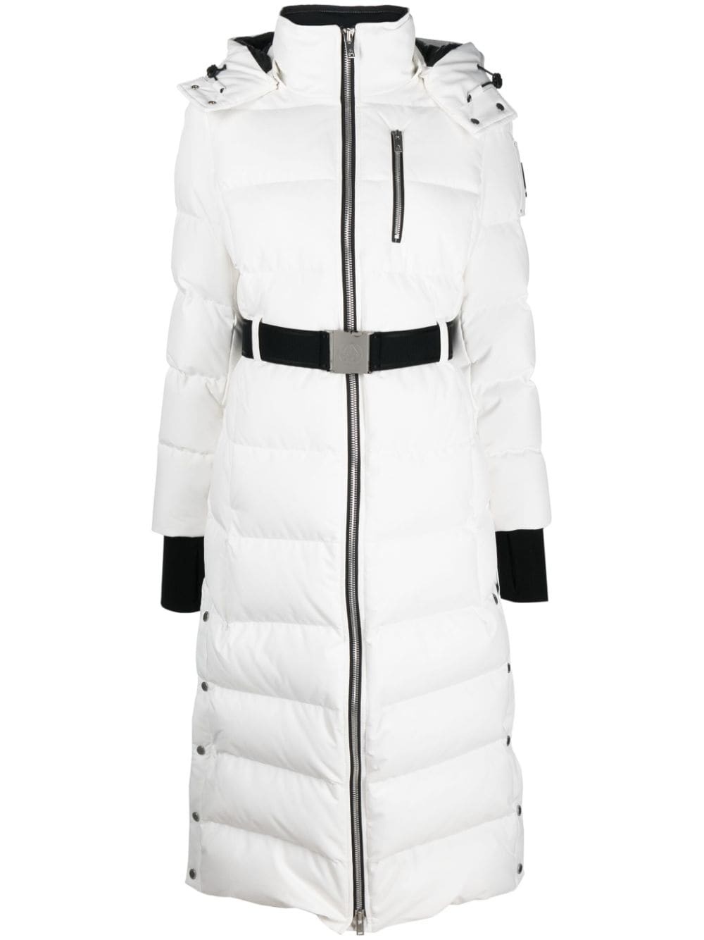 belted padded coat - 1