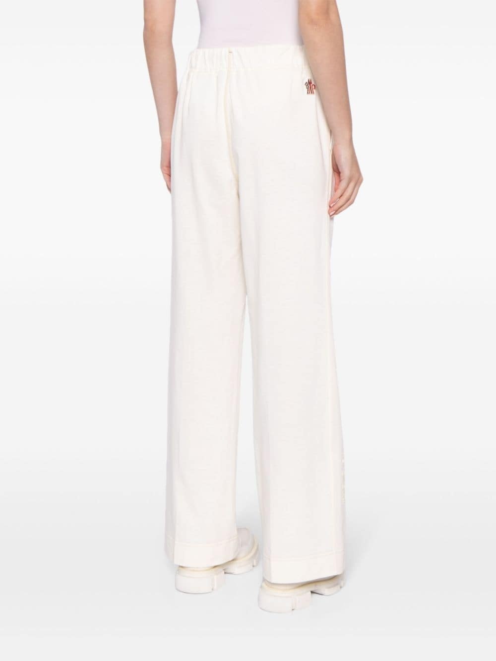 elasticated-waist cotton track pants - 4