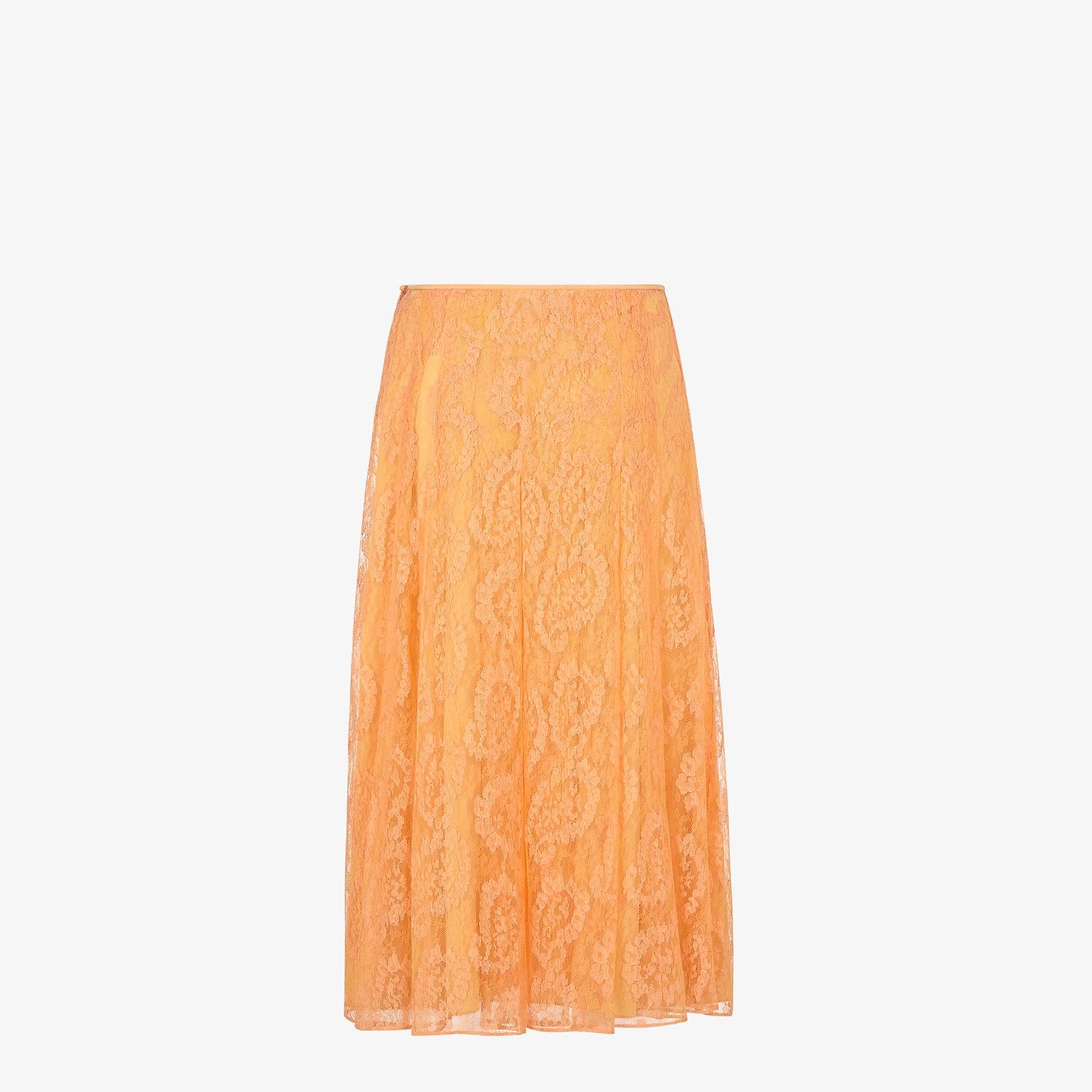 Orange lace skirt - 2