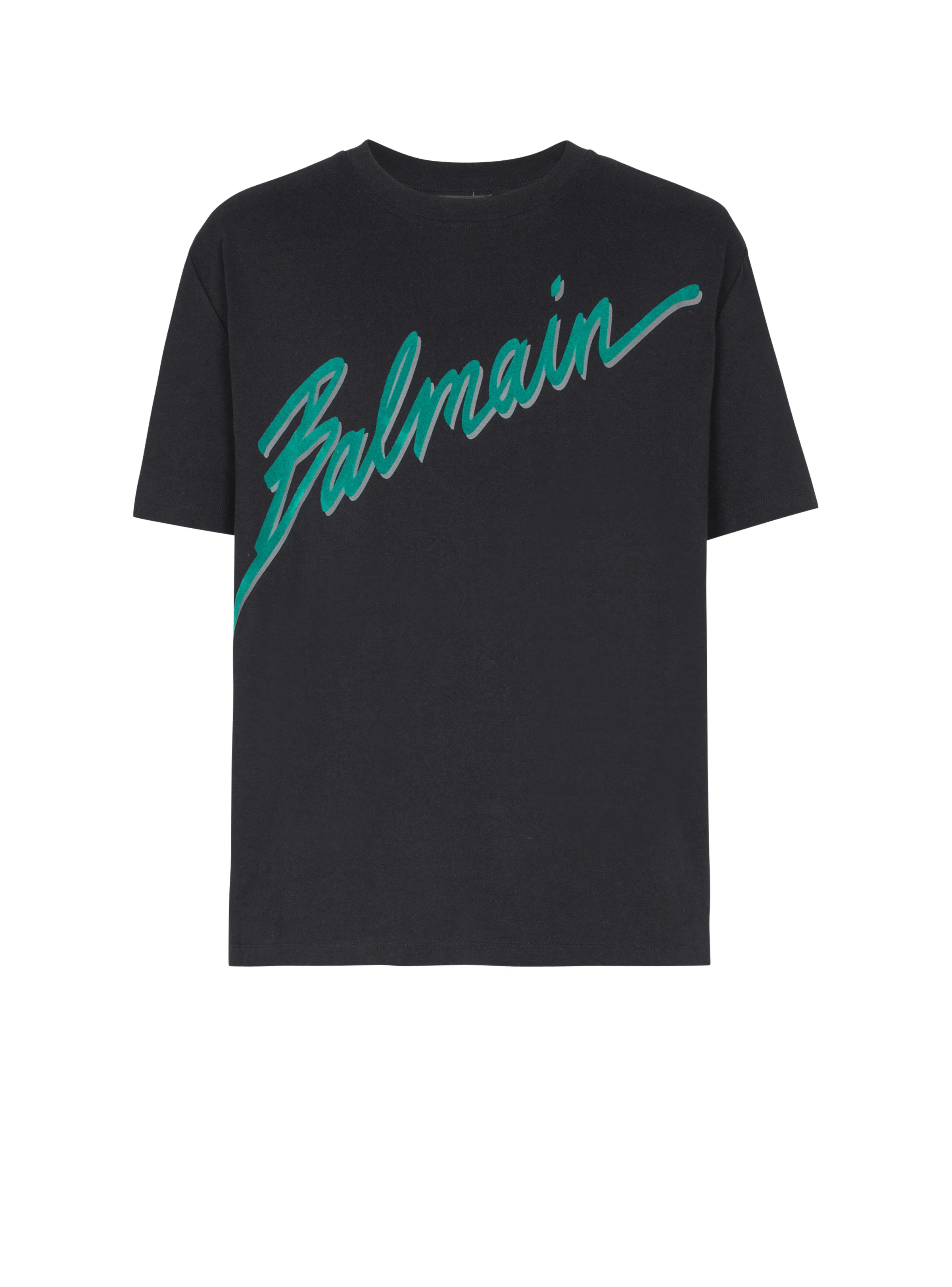 Balmain Lettre flocked T-shirt - 1