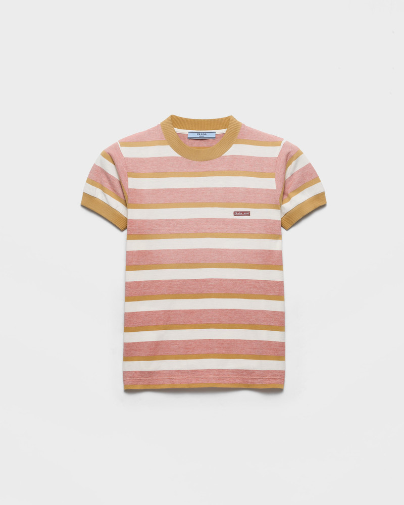 Bayadere stripe jersey T-shirt 1