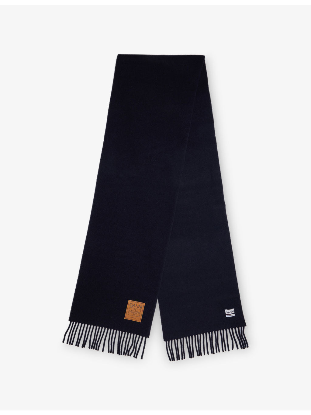 Brand-Patch Wool Scarf - 1