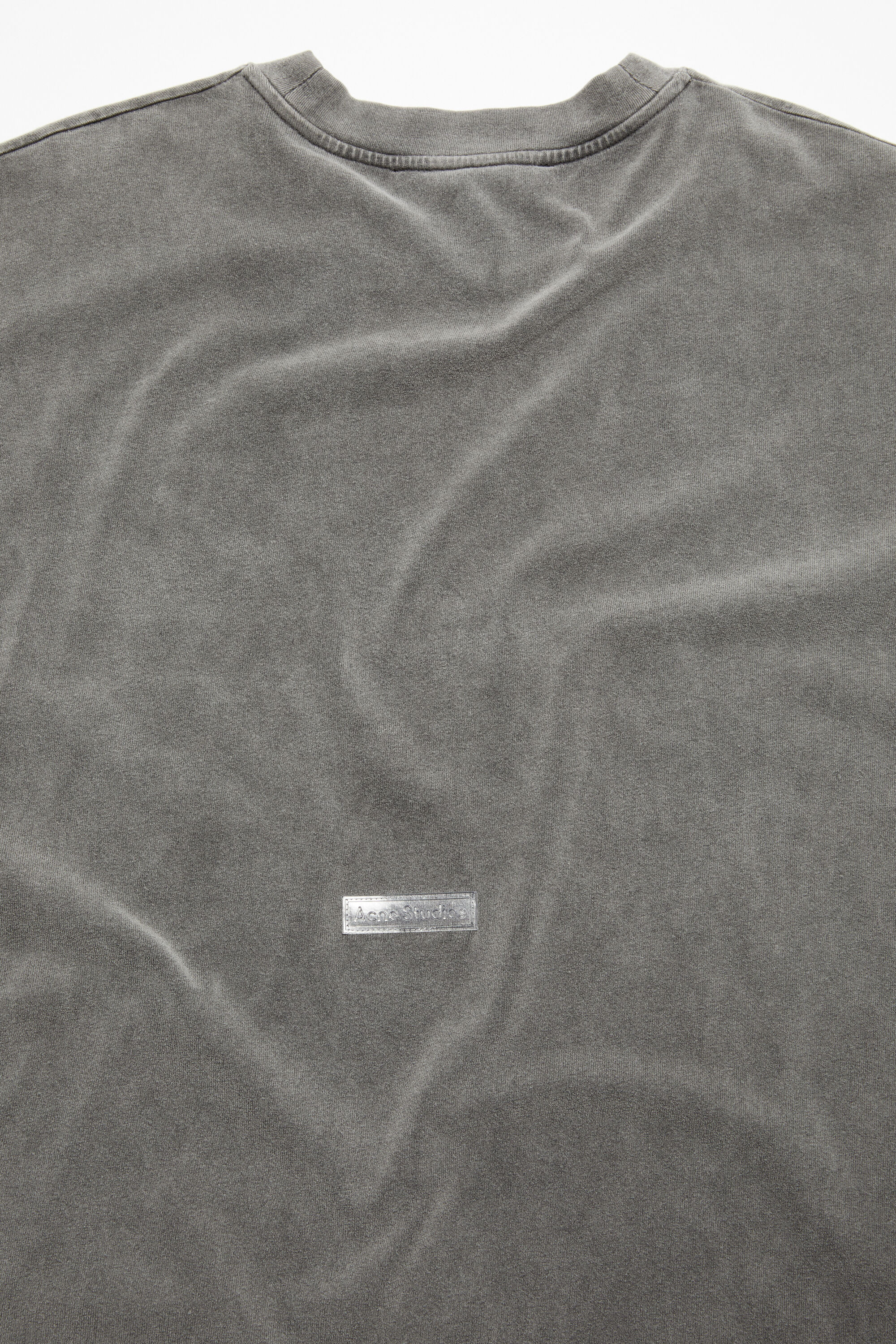 Crew neck t-shirt - Relaxed unisex fit - Faded black - 5